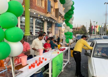 گزارش تصویری: به مناسبت عید غدیر برگزار شد/ برپایی ایستگاه صلواتی توسط بسیج اصناف و واحدهای صنفی شهرستان جم
